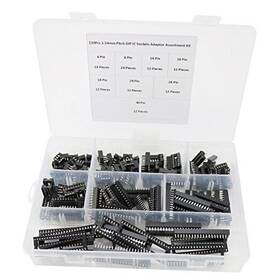 Ic8z120p 0713923580404 120pcs 2.54mm Pitch Dual Row Dip Ic Sockets Solder Type Adaptor Assortment Kit
