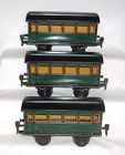18721 1 Ga. - Tinplate Cars. 3 Marklin Passenger Train Prewar