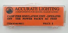 144-9011 Accurate Lighting Railroaders Camp Fire Simulation Unit New In Package
