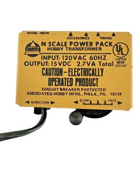 2075 Ahm N Scale Power Pack Hobby Transformer Model Dc Controller Untested