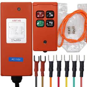 Atpbw-4 Airtak 110v 4 Button Hoist Crane Industrial Wireless Radio Remote Control Transmitter And