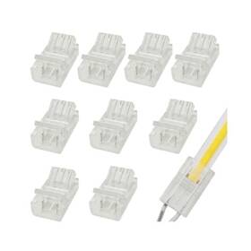 Bl-tz8xb-3 Alightings 2 Pin 8mm Cob Connector Kit 10 Pack Solderless Strip To Wire Adapter For