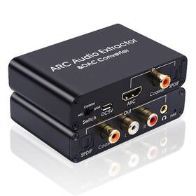 B0d9w2zm95 Amanka Hdmi Arc Audio Extractor 192khz Dac Converter Digital To Analog Coaxial