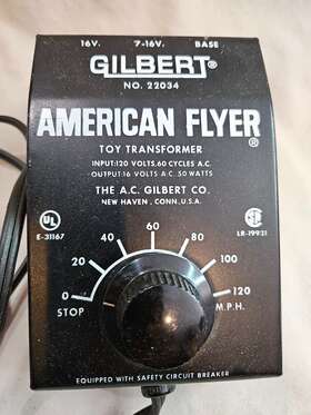 22034 American Flyer Original Vintage Gilbert Toy Transformer 16v 50w Clean
