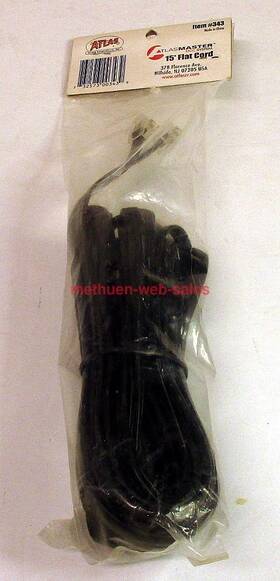 Atlas 732573003439 Master Dcc System #343 15ft Flat Cord With 6 Pin Modular Connectors