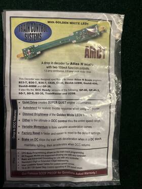 Amd1 Atlas Train Control Systems Decoder For N Scale Engines