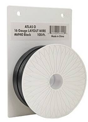 6940 Atlas O - 100ft Layout Wire 16 Gauge/black