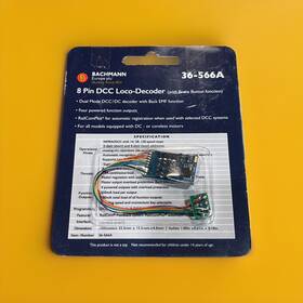 36-566a Bachmann 803393091668 8 Pin Dcc Loco-decoder With Brake Button Function