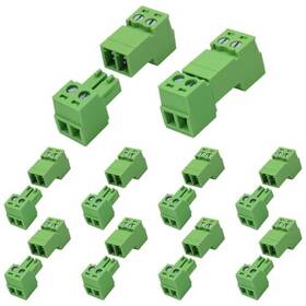 Hj20251224-3 Bokwin Pack 3.81mm Pitch Screw Terminal Block Connector Pluggable 2 Pin 10