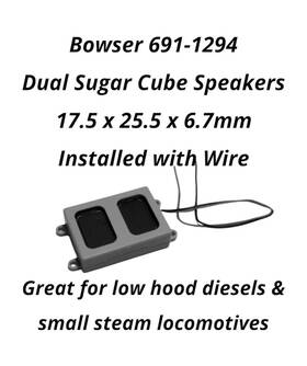 691-1294 Bowser Dual Sugar Cube Speakers 17.5 X 25.5 6.7 Mm Wire Installed