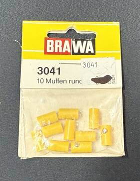 3041 Brawa Old Style Yellow Sockets For Marklin 2.5 Mm 10 Pk Nos G Scale