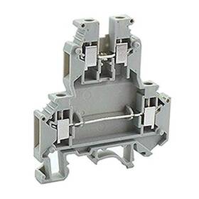 Asiukk5 Cabur 2-level Din Rail Terminal Block Screw Clamp 6.2 Mm 26 To 10 Awg