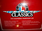 13404 Car 2-tone Classics Lionel Passenger 1-412 Green California State