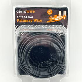 207-3401r17 Cerrowire Black Primary Wire 14 Awg 17 Ft Roll For Max 60 Volts Dc