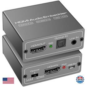 B0chbglthy Cmstedcd Hdmi Audio Embedder Inserter Digital Analog Dvi To Support Toslink