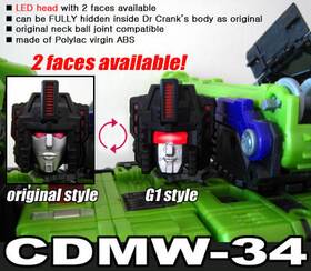 Cdmw-34 Crazy Devy Cdmw34/32a Construction Brigade Power Parts Led Head And 2 Faces