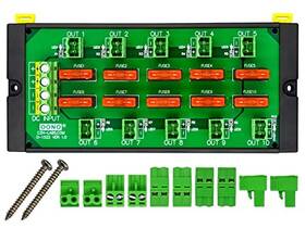 D-1522b Czh-labs Screw Mount Fused Dc 5-32v 10 Position Pluggable Terminal Block Power