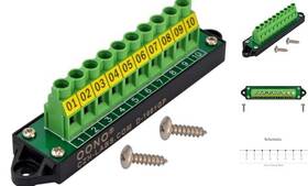 D-1661gp Czh-labs 30amp 300v 1x10 Position Terminal Block Distribution Module