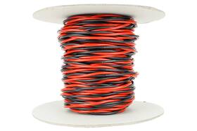 Dcw-tw25-2.5 Dccconcepts Twisted Bus Wire 25m Of 2.5mm 13g Twin Red/black