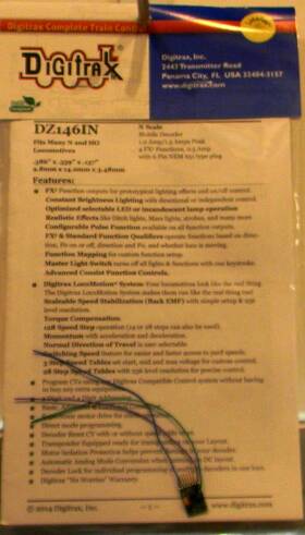 Digitrax 652667050906 New Dz146in 1a Board 4 Function Series 6 Nem 651 Plug Drop-in Decoder