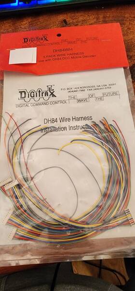 Dh84wh Digitrax Wire Harness Use With Dh84 Dcc Mobile Decoder Lot-112