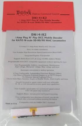Dn141k2 Digitrax Kato Sd-80/90 Mac Locomotive 1 Amp Dcc Mobile Decoder