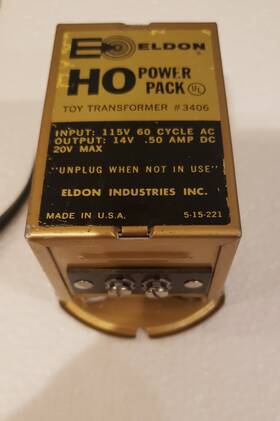 3406 Eldon Transformer Ho Power Pack Model 14 Volt