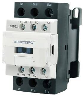 Lc1d32f7 Electrodepot 30a Contactor 3 Pole 110/120v Coil Motor Load 32a Lighting
