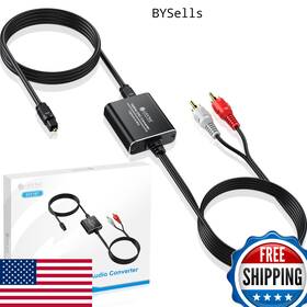 B0c9gtj5v3 Esynic Portable Optical To Rca Adapter 7ft 192khz Dac Converter Plug&play