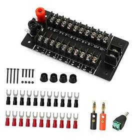 Pcb015-1 Evemodel 20 Amp 1x 11 Position Power Distribution Board 2 Inputs X Outputs Black