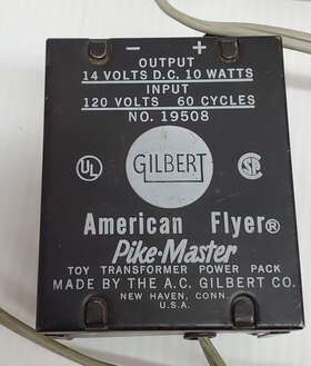19508 Gilbert Vintage American 14vdc Output Flyer Pike-master Toy Train Transformer