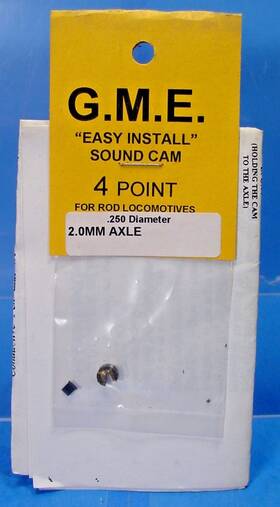 4-.250 Grizzly Mountain Engineering 2.0/4-.250 G.m.e. Sound Cam 2.0mm Axle 4 Point For Steam Loco Pfm Pbl Dcc Ho Hon3 Sn3 B