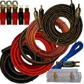 Wk-0sp Imc Audio Gauge Amplfier Power Kit For Amp Install Wiring Complete 1/0 Ga Cables 4500w