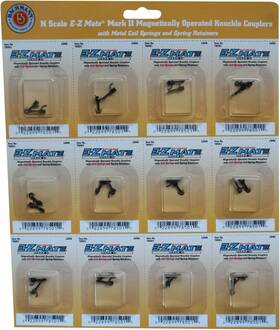 Industries 78502 Trains E - Z Mate Mark Ii Magnetic Knuckle Couplers With Metal Coil Spring Med