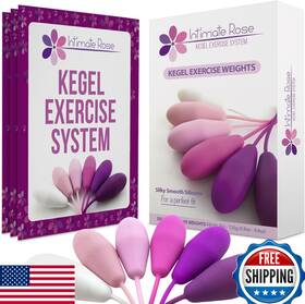 B014gmbdq2 Intimate Rose Kegel Exercise System - 6 Premium Silicone Pelvic Floor Weights For Women