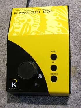 K-0956 K-line Power Chief 120 Watt Dual Output Variable And Brick Hobby Transformer