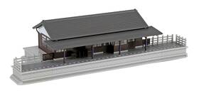 23-241 Kato N Gauge Local Line Small Station Building 10 X Cm Gray