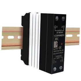 3-32v Lctc 755514944653 Din Rail Solid State Relay With Heat Sink Dc To Ac Input Output 24