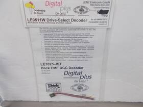 Le1025-jst Lenz - Digital Plus # Emf Dcc Decoder New In Package N Scale Lot A