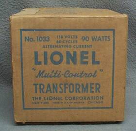 1033-110 Lionel Lionel#1033-110 Original Transformer Box Only P-6 With Copy Instructions Vg. Cd