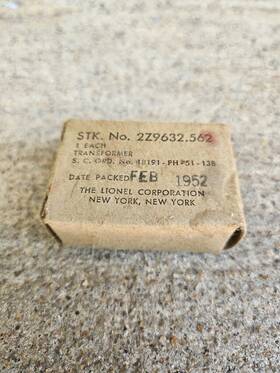2z9632.562 Lionel 2z9632 Rare Vintage Nos Corporation Transformer 1952 Train