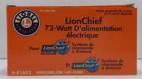 6-81603 Lionel O Gauge Lionchief 72-watt Wall Pack Power Supply 4 Amp Ln/box
