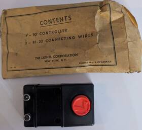 No-90 Lionel Vintage No. 90 Control Switch Button Without Riginal 90-26 Envelope - Postwar