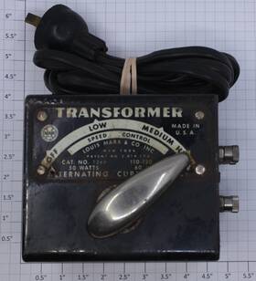 Mx-1249 Marx O Gauge Transformer 50 Watts 7-13 Vac With Circuit Breaker
