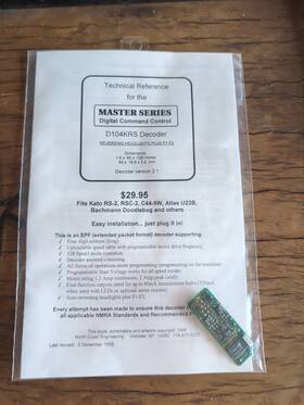 D104krs Master Series U32b Decoder Kato Rs-2 Rsc-2 C44-9w Atlas Bachmann Doddle
