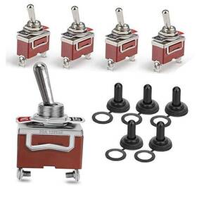 Sw-tog-bhtx-5 Mgi Latching Toggle Switches On/off 5-pack With Waterproof Boots 2 2-pin