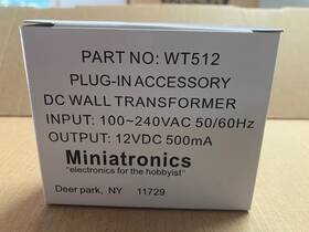 Wt512 Miniatronics Power Source 12vdc 500ma For Tortoise Switch Machines