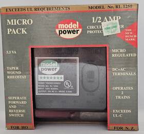 Rl-1250 Model Power 037135012509 Ho Train Transformer Output 19vdc 0-16vac 5.5va Vint