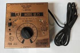 Ul75 Model Power Kf Toy Transformer Taper-wound 1.25a For All Ho Trains Untested