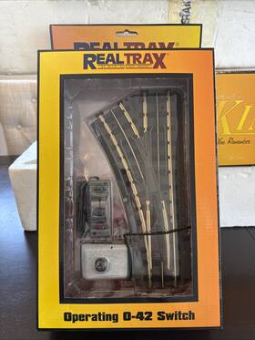 21046 Mth Fascinating Real Trax Rail King O-42 Left Hand Switch Great Condition